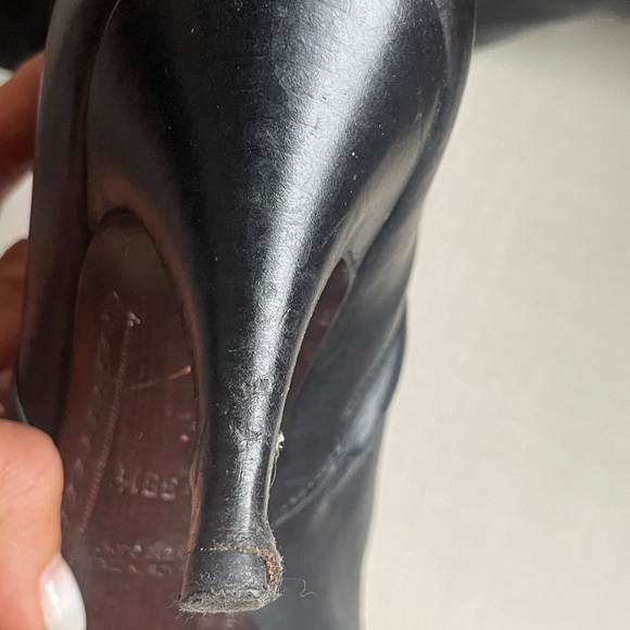 COSTUME NATIONAL Black leather boots - Picture 10 of 11